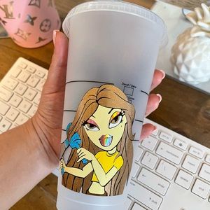 Inspired in Doll Yazmin, Bratz, Starbuck Cold Cups, Personalized with your name.